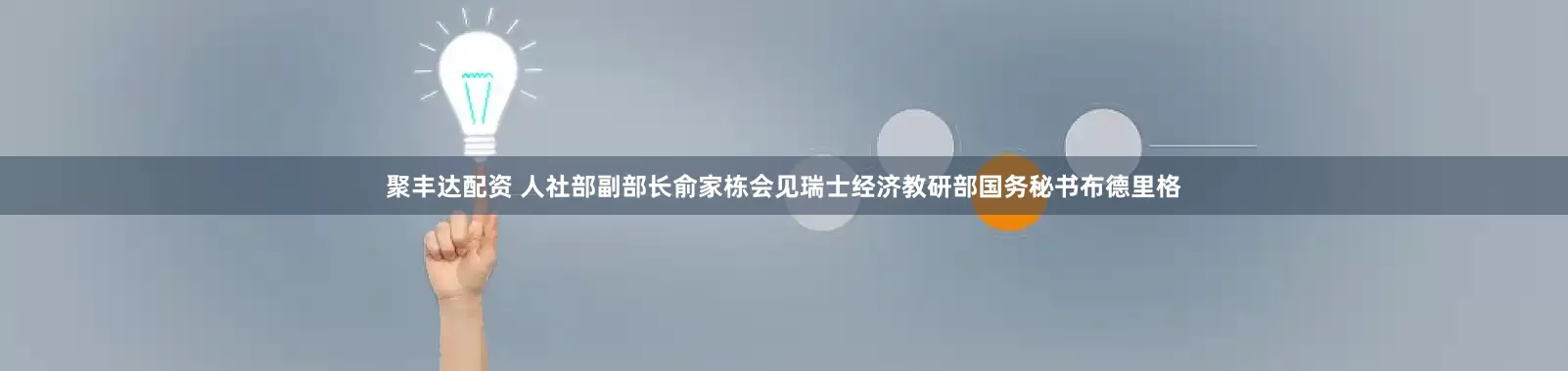 聚丰达配资 人社部副部长俞家栋会见瑞士经济教研部国务秘书布德里格